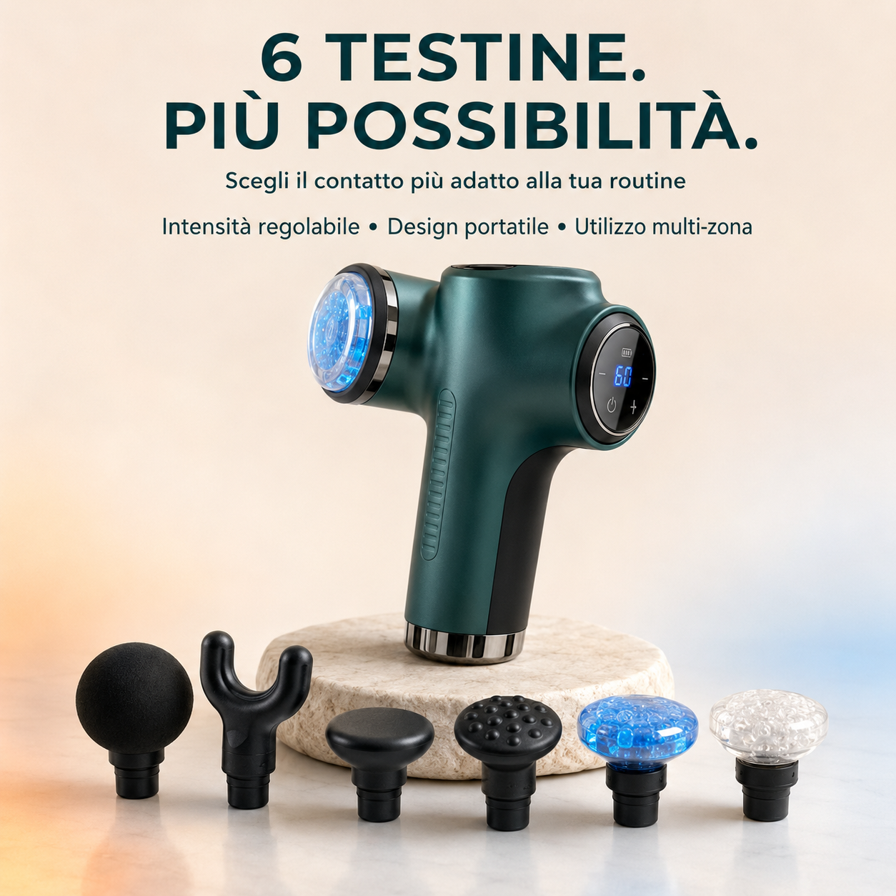 ThermaPulse™ Hot & Cold Pistola massaggiante a percussione con funzione caldo e freddo