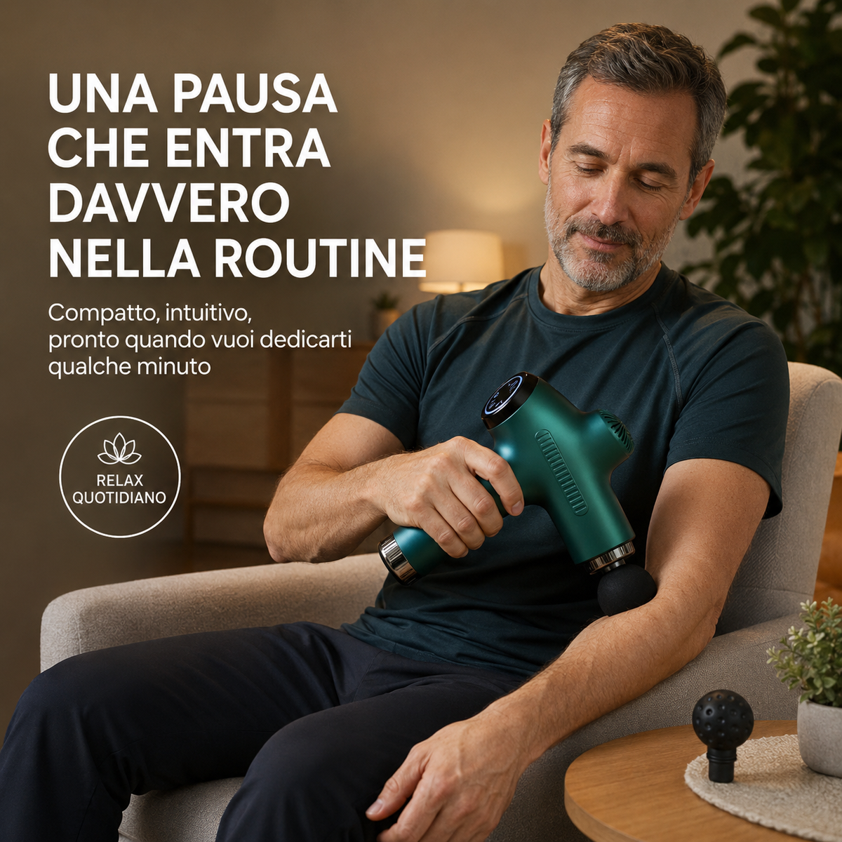 ThermaPulse™ Hot & Cold Pistola massaggiante a percussione con funzione caldo e freddo