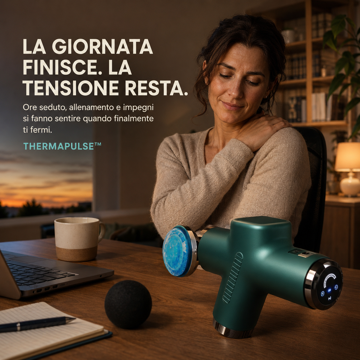 ThermaPulse™ Hot & Cold Pistola massaggiante a percussione con funzione caldo e freddo