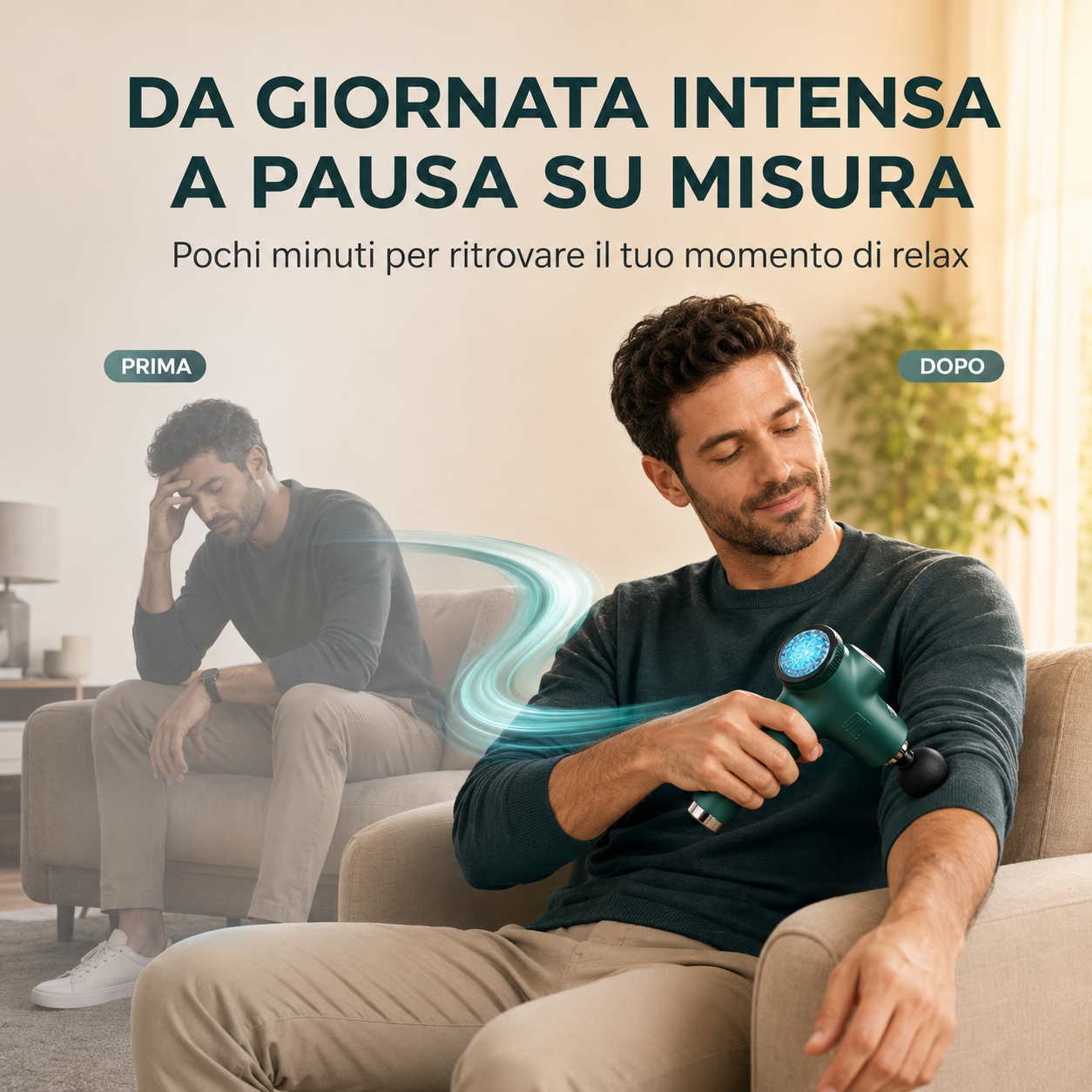 ThermaPulse™ Hot & Cold Pistola massaggiante a percussione con funzione caldo e freddo