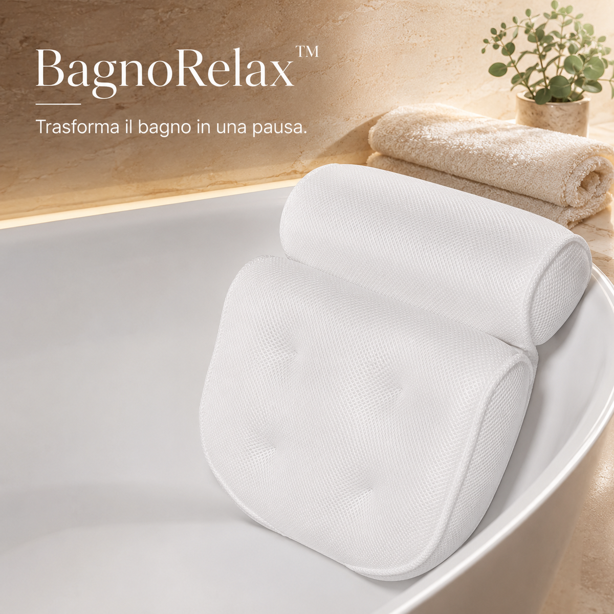 BagnoRelax™ – Cuscino da bagno con ventose